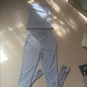 Elegant Light Blue Women's 2 piece Jumpsuit